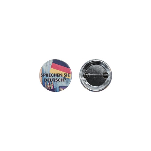 Bouton en métal 37mm avec épingle à double sertissage