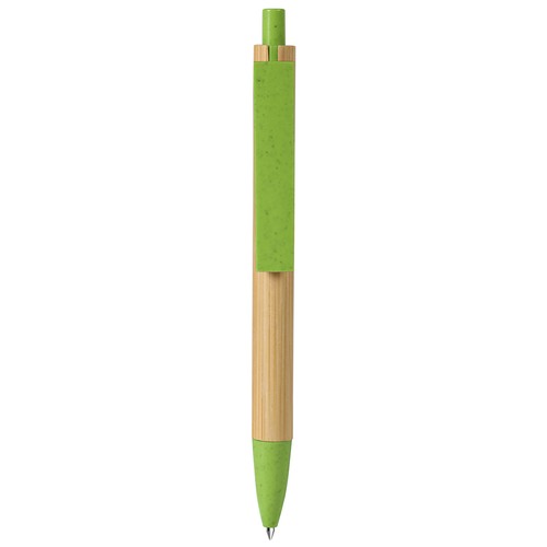 BALLPOINT PEN WITH BLUE REFILL IN BAMBOO AND WHEAT STRAW + ABS