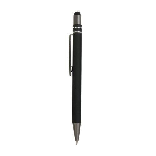 Snap pen with rubberised grip with trim rings with touch screen