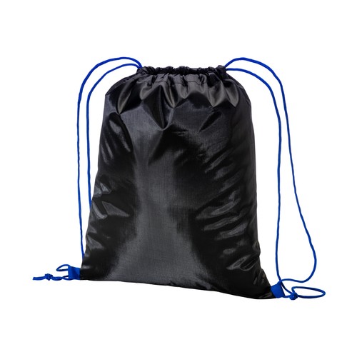 210T black polyester backpack with choke closure and colored cords 210T black polyester backpack with choke closure and colored cords