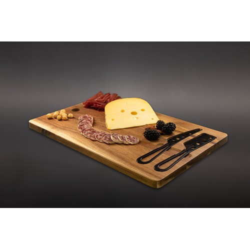 Cheese board and knives set FSC® 100% acacia