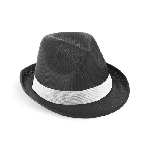 MANOLO POLI. Hat in PP with white polyester ribbon MANOLO POLI. Hat in PP with white polyester ribbon
