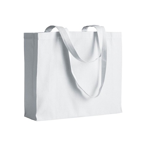 200 g/m2 cotton shopping bag, long handles and gusset 200 g/m2 cotton shopping bag, long handles and gusset