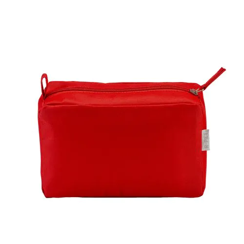 Beauty case en polyester recyclé R-PET avec fermeture éclair