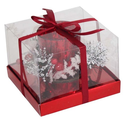 BOUGIE VERRE ROUGE