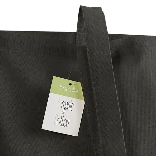 140 g/m2 organic cotton shopping bag, long handles