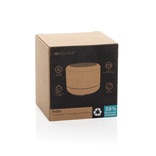 Enceinte 3W avec batterie amovible Peblo RCS Enceinte 3W avec batterie amovible Peblo RCS