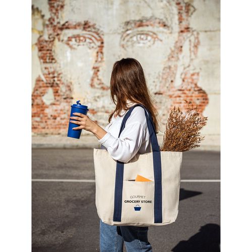 VILLE. Borsa 100% in tela di cotone con tasca interna e frontale (280 g/m²) VILLE. Borsa 100% in tela di cotone con tasca interna e frontale (280 g/m²)
