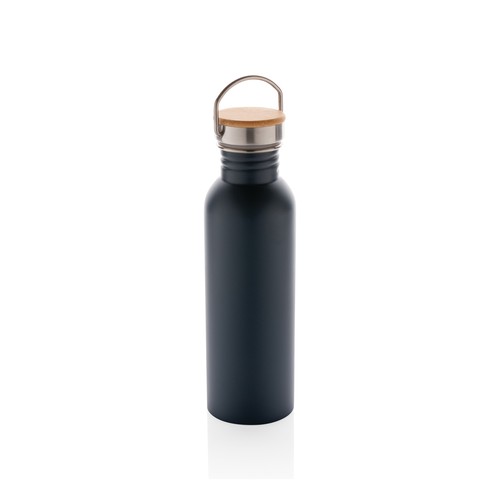 Bouteille en acier inoxydable avec couvercle en bambou Bouteille en acier inoxydable avec couvercle en bambou