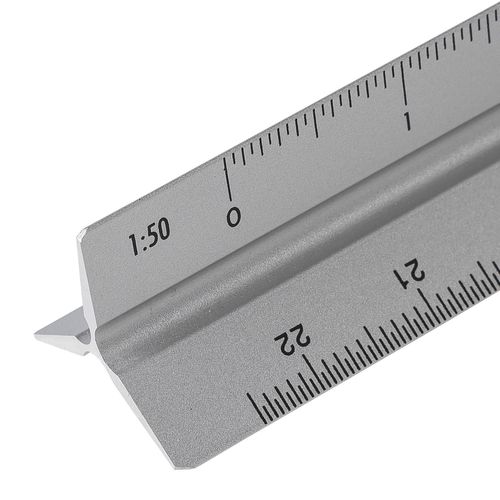 Aluminium 30 cm triangle-shaped ruler Tavi