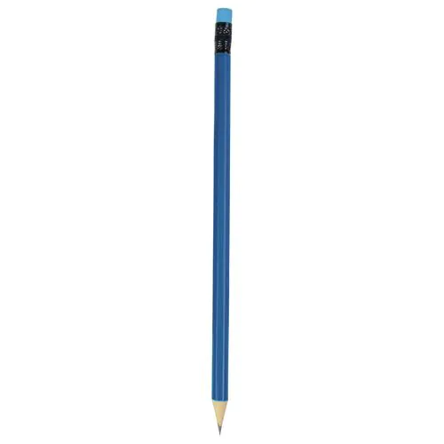 Crayon cylindrique trempé de couleur fluo avec caoutchouc Crayon cylindrique trempé de couleur fluo avec caoutchouc