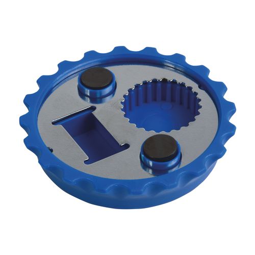 ABS and metal, bottle top-shaped, screw-top and bottle opener with magnets