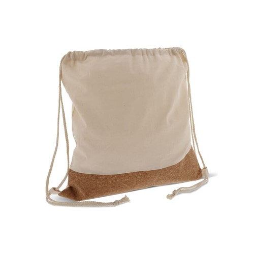 Drawstring bag Cork with cotton cords 38x41cm