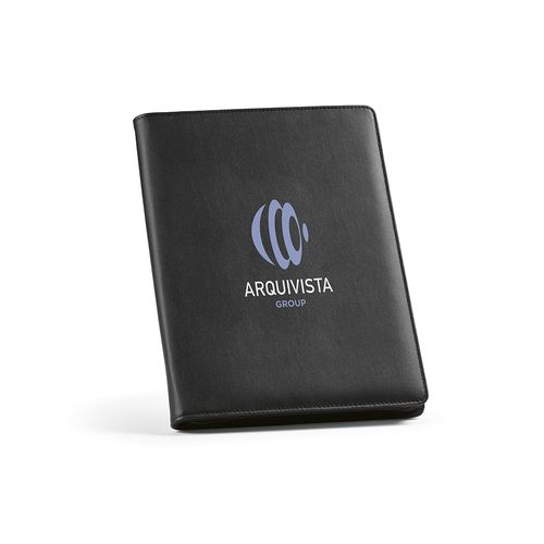 Cartella A4 Orwell in rPU. 64 fogli FSC e chiusura con zip