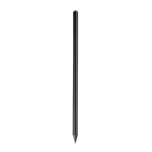 Black wooden pencil with graphite lead, black wood, cylindrical cross-section Black wooden pencil with graphite lead, black wood, cylindrical cross-section