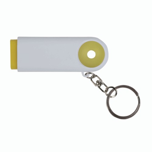 Portachiavi in plastica con gettone per carrello della spesa e luce a 2 led