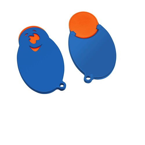 Chip holder with 1€ chip "face" Chip holder with 1€ chip "face"