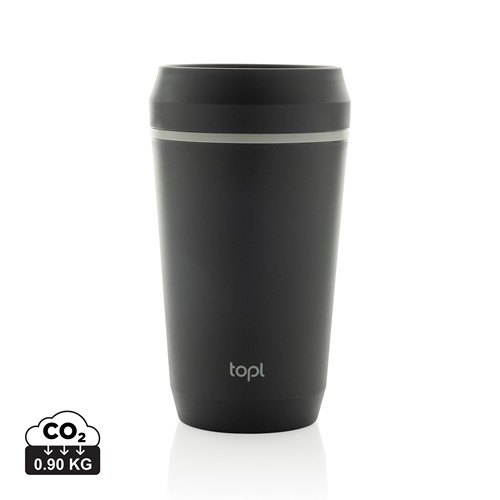 Bicchiere Topl in rPlastica con tappo 360 brevettato 354ml
