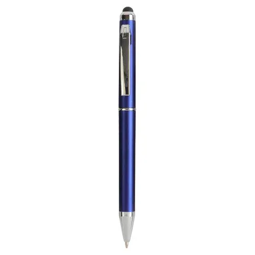 Penna twist in plastica con gommino per touch screen