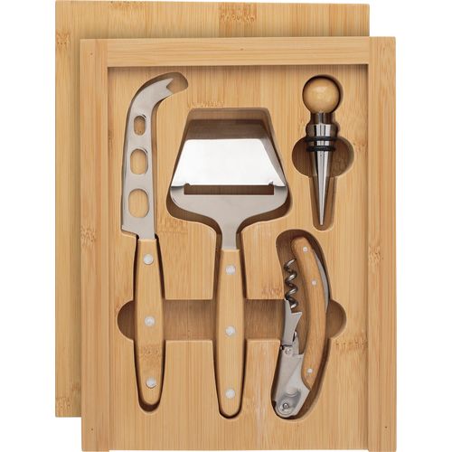 Bamboe kaas- en wijnset Patrick Bamboe kaas- en wijnset Patrick