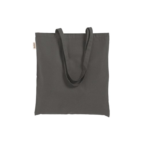 Bolsa shopper lisa de algodón reciclado de 220 g/m2 Bolsa shopper lisa de algodón reciclado de 220 g/m2