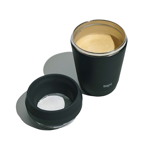 Topl Recycled Staal To Go beker gepatenteerd 360 Lid 235ml Topl Recycled Staal To Go beker gepatenteerd 360 Lid 235ml