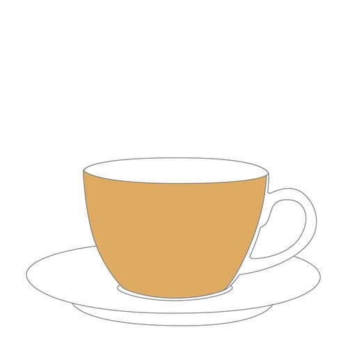 Cappuccino Cup Shape 536 - 1C fulldecor printing Cappuccino Cup Shape 536 - 1C fulldecor printing