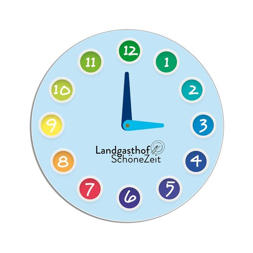 Children's clock - individual - digital printing 4/0-c