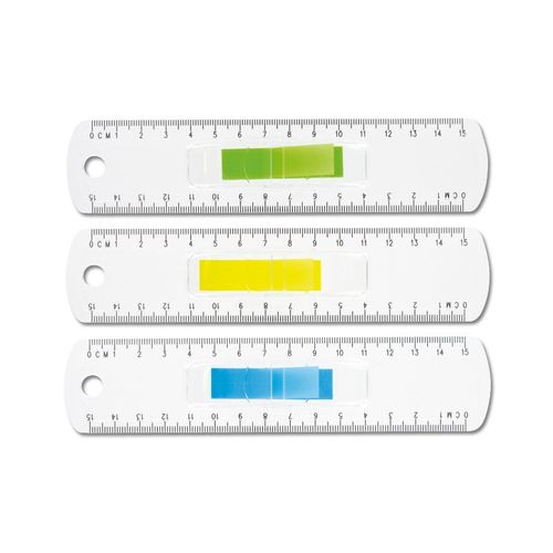 15cm TRANSPARENT RULER WITH PAGE FLAGS 15cm TRANSPARENT RULER WITH PAGE FLAGS