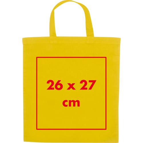 Bolsa de algodón con asas cortas