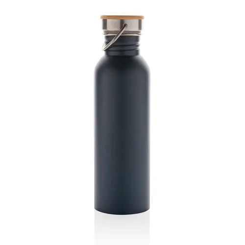 Bouteille en acier inoxydable avec couvercle en bambou