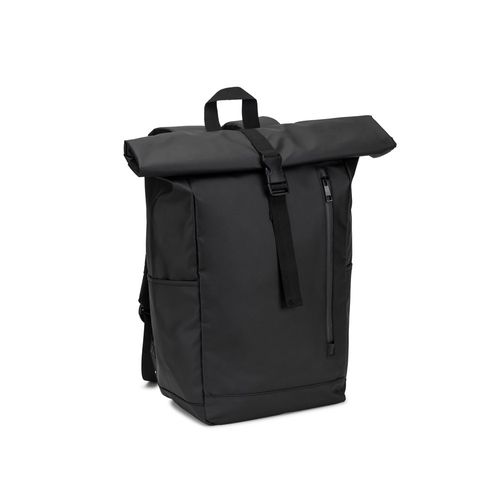 OSASCO BPACK. Sac à dos à roulettes avec système de fermeture à glissière permettant de rouler la partie supérieure pour l'adapter au volume du sac à dos, fabriqué en polyester recyclé 600D OSASCO BPACK. Sac à dos à roulettes avec système de fermeture à glissière permettant de rouler la partie supérieure pour l'adapter au volume du sac à dos, fabriqué en polyester recyclé 600D