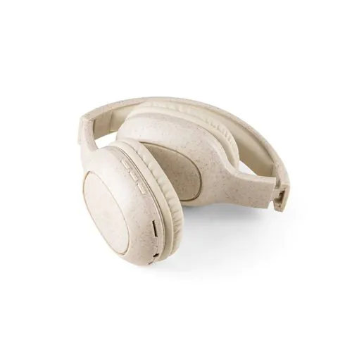 FEYNMAN. Cuffie wireless pieghevoli con batteria di 4 ore in paglia di grano e ABS FEYNMAN. Cuffie wireless pieghevoli con batteria di 4 ore in paglia di grano e ABS