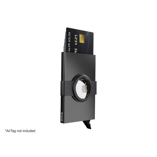 Custodia per carta di credito RFID con supporto per AirTag Custodia per carta di credito RFID con supporto per AirTag