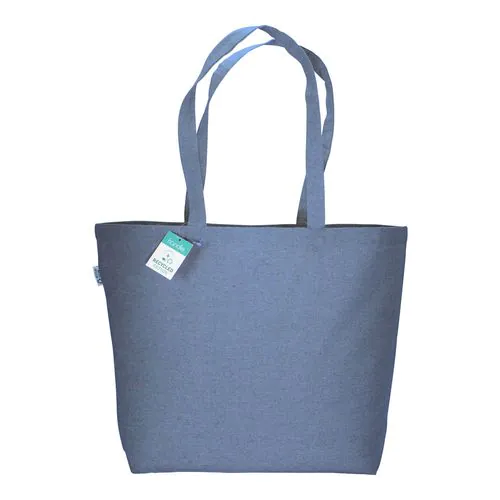 190 g/m2 recycled cotton shopping bag with long handles and gusset 190 g/m2 recycled cotton shopping bag with long handles and gusset