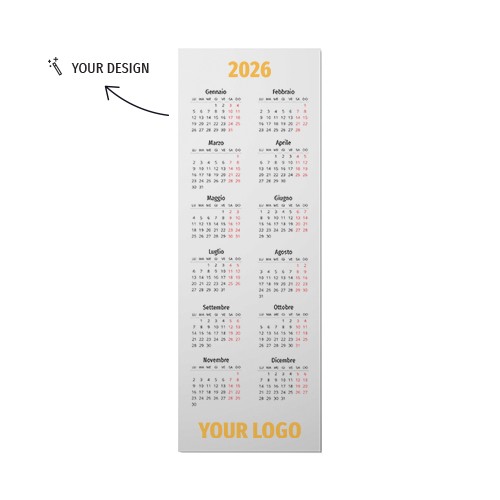 Calendario marcapáginas personalizable Calendario Segnalibro Calendario marcapáginas personalizable Calendario Segnalibro