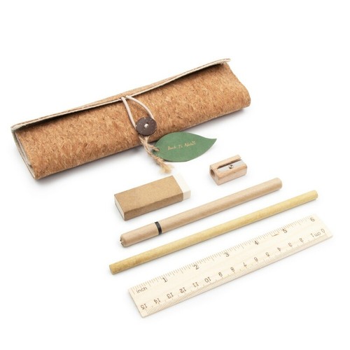 School set, pencil case, pencil, ball pen, ruler, eraser and pencil sharpener | Clark