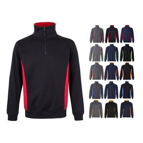 VL SVAROG. Felpa in spugna bicolore (260g/m²), in poliestere (65%) e cotone (35%)