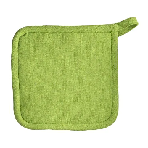 Recycled cotton kitchen pot holder with hooking loop Recycled cotton kitchen pot holder with hooking loop