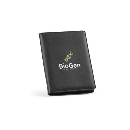 Cartella A5 Orwell in rPU. 64 fogli FSC e chiusura con zip