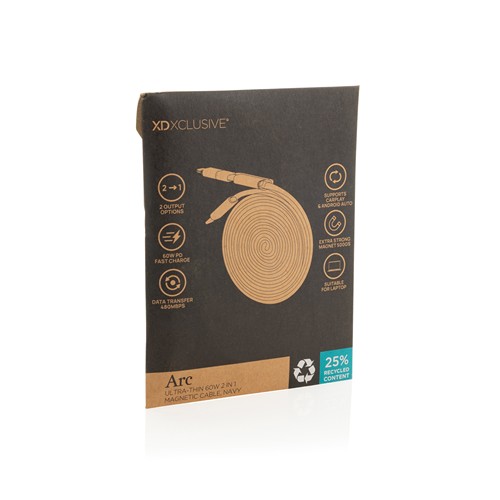 Arc RCS recycled Ultra-thin 60W 2 in 1 magnetic cable Arc RCS recycled Ultra-thin 60W 2 in 1 magnetic cable