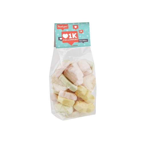 Blokzakje met kopkaartje en 150 gram snoep
