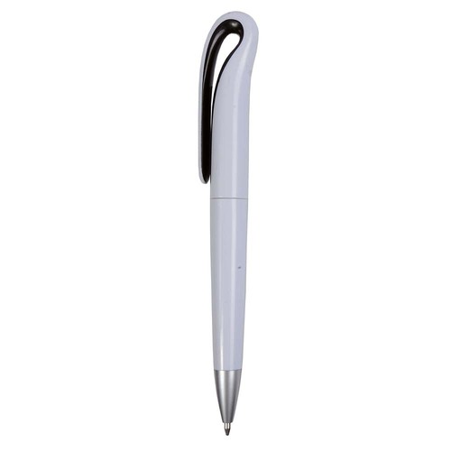 Plastic ballpen with curve shaped clip Plastic ballpen with curve shaped clip