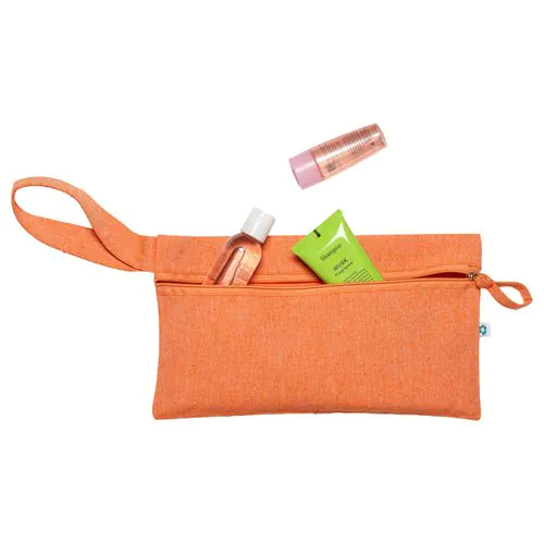 Document holder made of 180 g/m2 recycled cotton with zipper closure, GRS certified Document holder made of 180 g/m2 recycled cotton with zipper closure, GRS certified