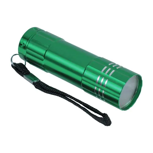 Aluminium COB LED (Chip On Board) torch with string (batteries NOT included)