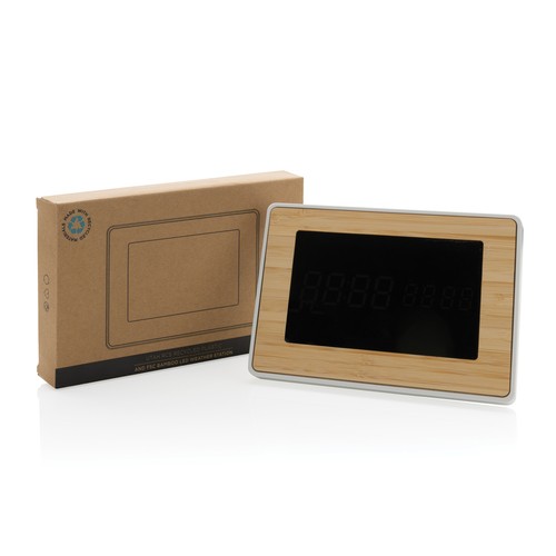 Utah RCS recycled plastic and bamboo LED clock Utah RCS recycled plastic and bamboo LED clock