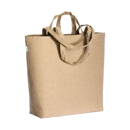 280 g/m2 recycled cotton shopper with gusset at base, double handles and inside pocket 280 g/m2 recycled cotton shopper with gusset at base, double handles and inside pocket
