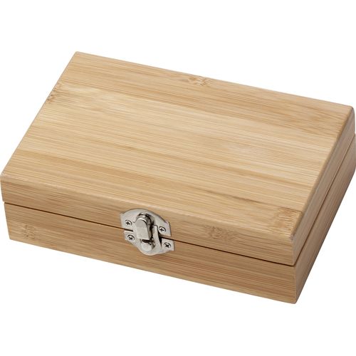 Stainless steel and bamboo wine set Leonie