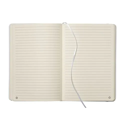 Carnet de notes avec couverture en résidus de fruits et fermeture élastique