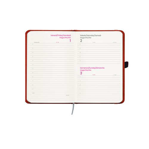 Daily Planner 2026, hardcover made of recycled PET with a mélange effect